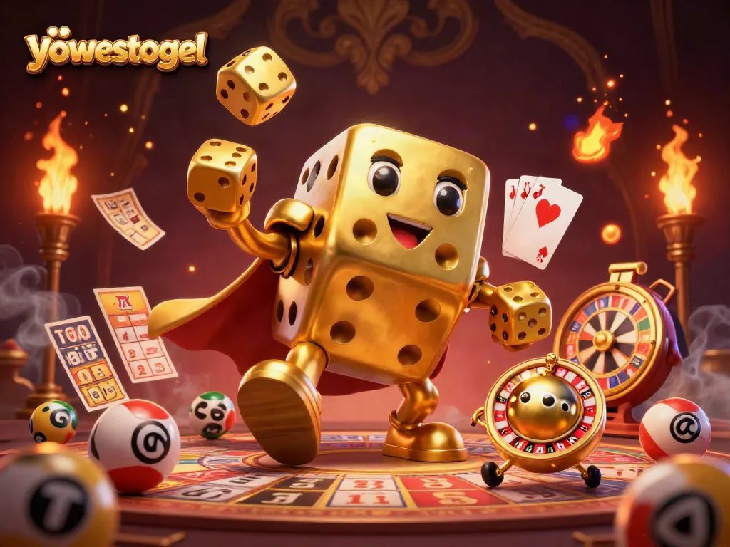 Engage with yowestogel's thrilling lottery scene featuring dynamic elements and rich colors.