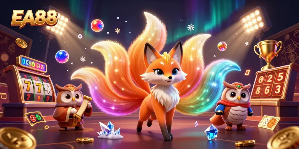 Experience thrilling gameplay at EA88 with vibrant casino elements and enchanting characters.