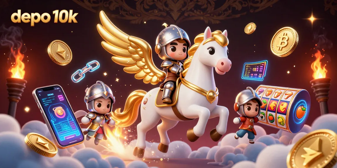 Spin the reels and win with depo 10k at this thrilling online slot game illustration.