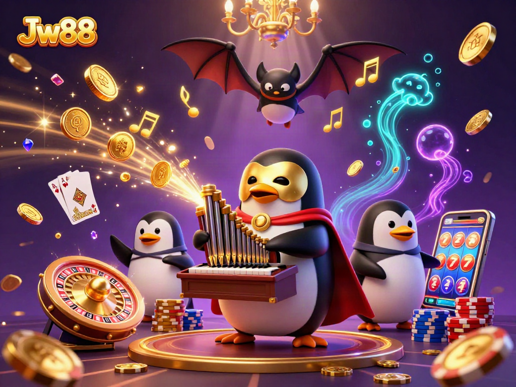 Experience the enchanting Jw88 casino world with captivating 3D characters and casino elements.