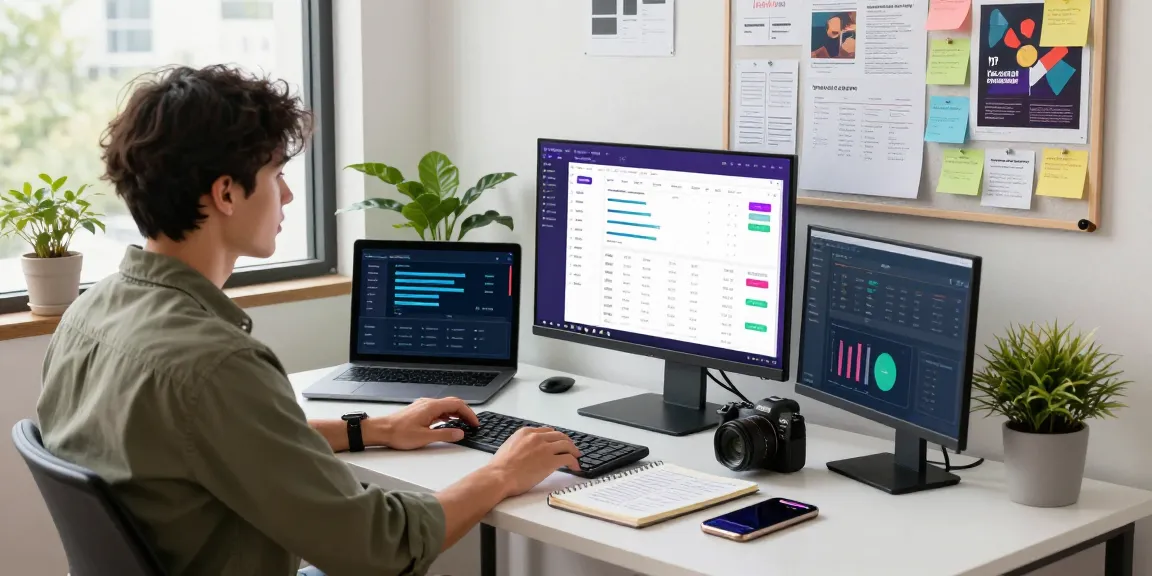 Digital marketing professional analyzing link slot metrics in a bright workspace