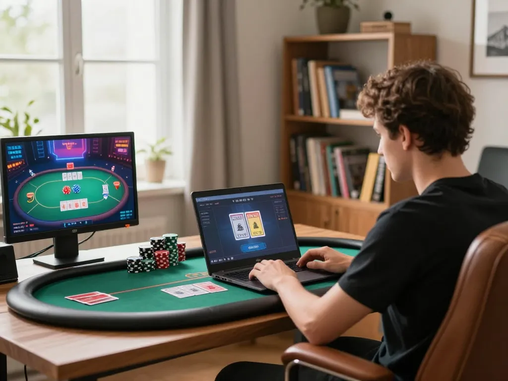 Engaging gameplay on NEGO77 as player strategizes for winning online poker session.
