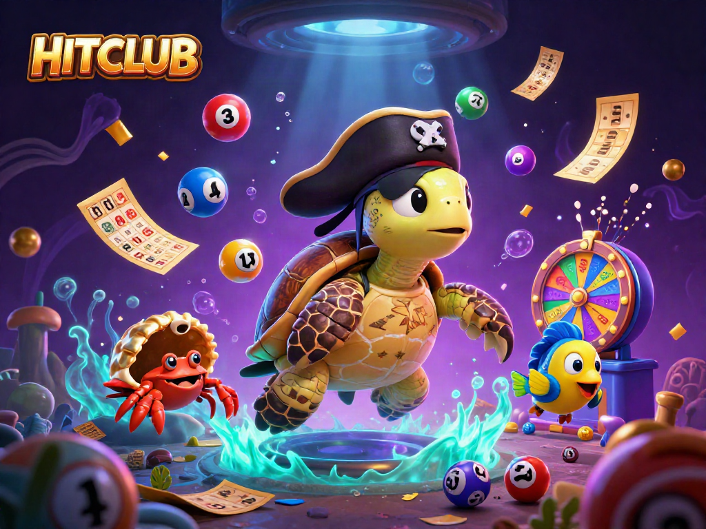 Experience HITCLUB's exciting underwater lottery adventure with colorful dynamics and vibrant characters.