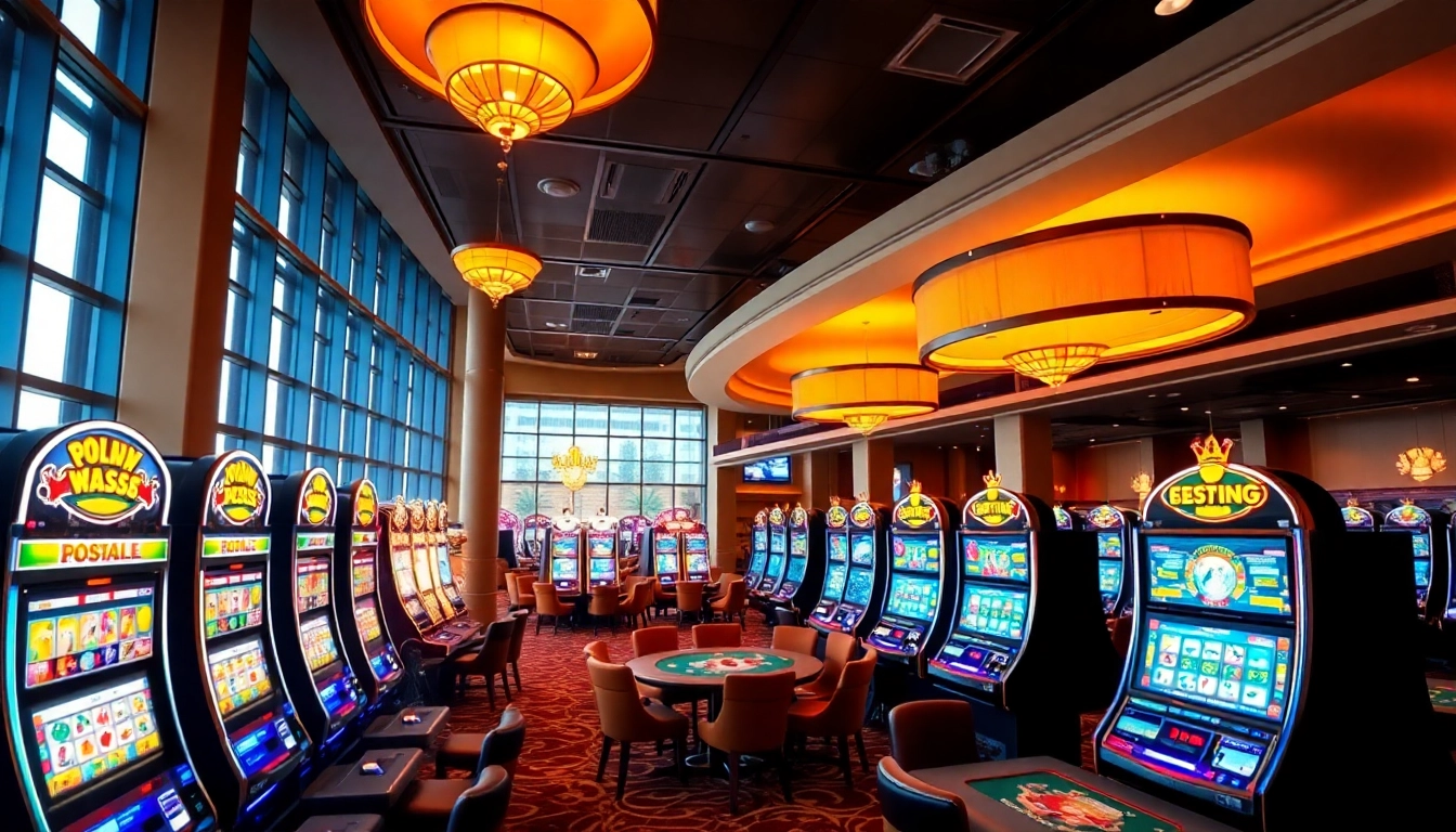 Menangkan permainan ondel4d di kasino yang mewah dengan mesin slot dan meja poker.