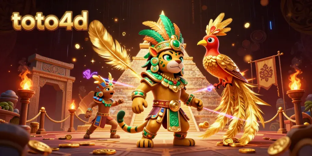 Ikuti togel toto4D dengan penampilan kaya warna dalam ilustrasi 3D penuh energi.