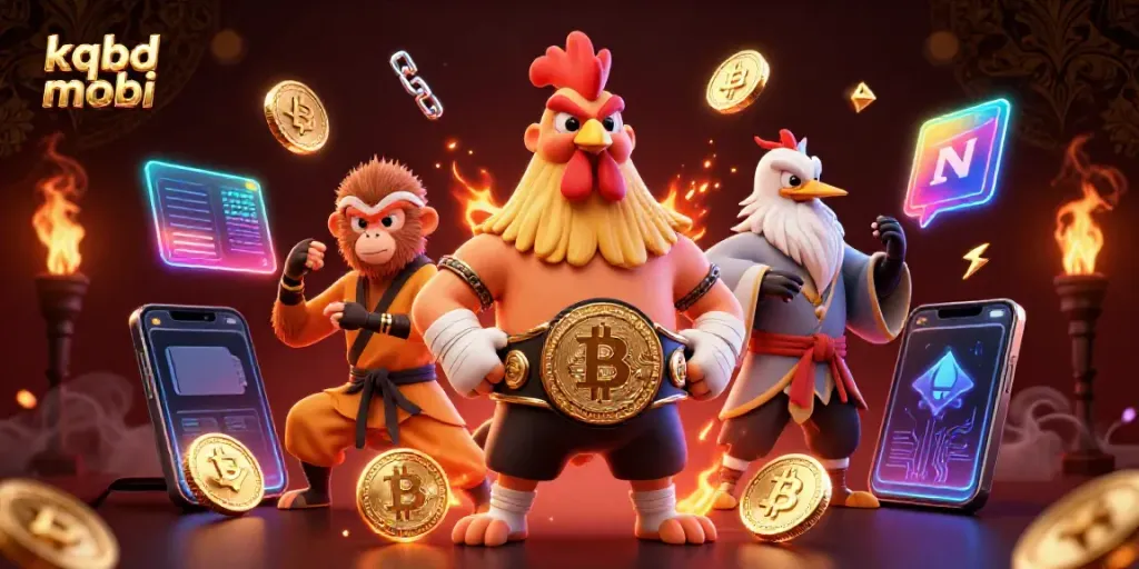 Experience KQBD mobi's live sports betting with dynamic characters and crypto coins.