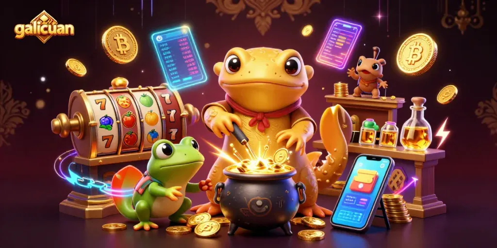 Menyusun strategi menang di galicuan dengan simbol slot berkilau dan koin emas