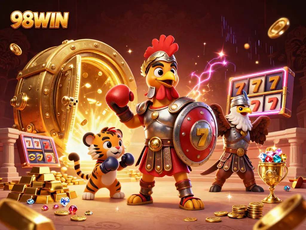 Engage in thrilling gameplay at 98WIN with dazzling treasures and action-packed casino elements.