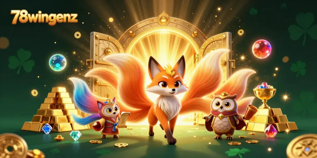 Experience thrilling gaming with 78wingenz, showcasing a vibrant casino scene.