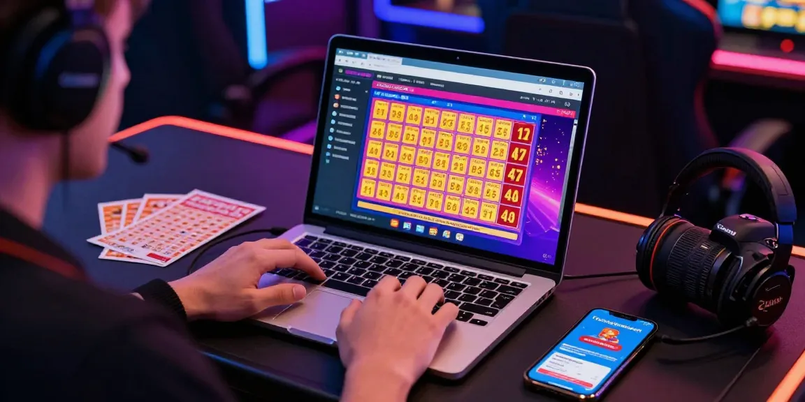 Pengguna situs togel online yang terlibat dalam permainan dengan antarmuka warna-warni dan perlengkapan gaming.