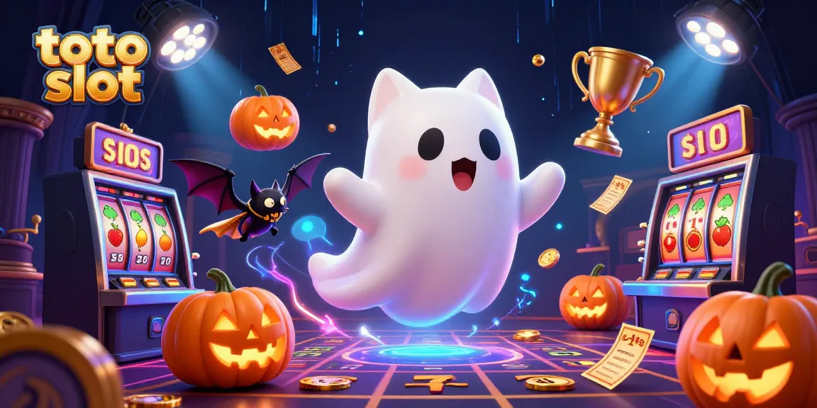 Permainan toto slot menampilkan kucing hantu 3D dan kelelawar dengan atmosfer kasino yang memukau