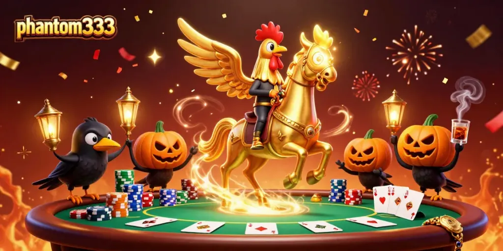 Engage with phantom333 for a thrilling night at the casino filled with poker excitement and magical elements.