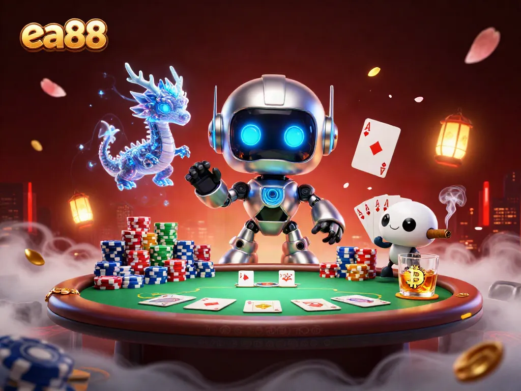 Experience the excitement at ea88 with vibrant poker action featuring poker chips and cards.