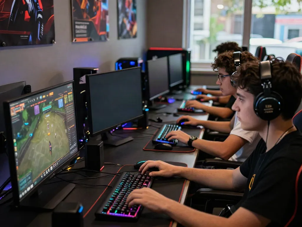 Dynamic gaming experience with players engaged in unsurtoto online game setup.