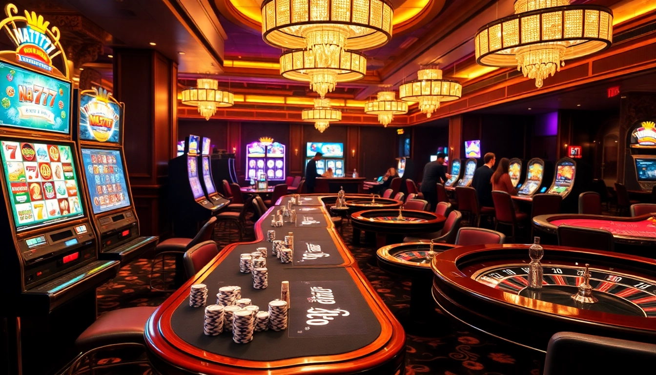 Experience the excitement of the Na777 slot game with vibrant visuals and professional dealer interactions.