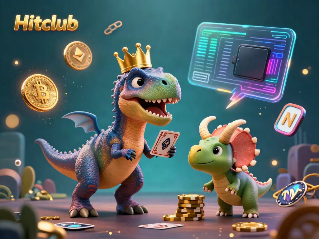 Engage in thrilling gameplay at Hitclub with fun casino characters and crypto elements.