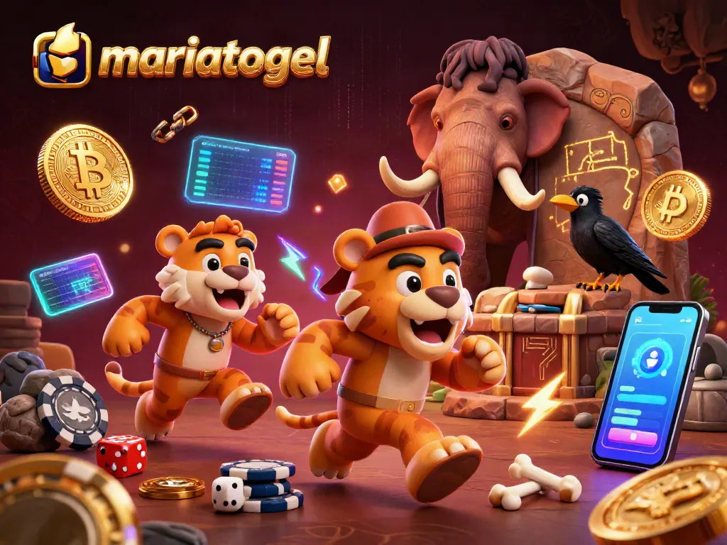 Experience thrilling wins at mariatogel with an ultra-detailed casino scene featuring dynamic characters and vibrant game elements.