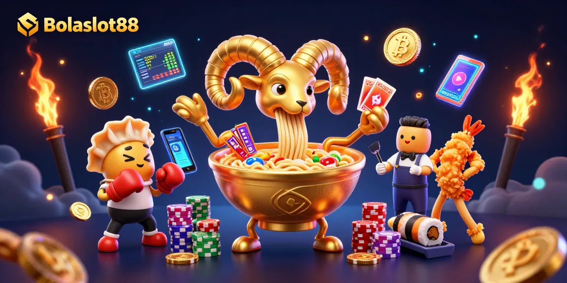 Bolaslot88 delivers an exciting sports betting experience with vibrant character imagery.