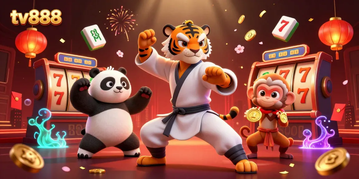 Experience thrilling gaming adventures at tv888 with vibrant casino elements and exciting characters.