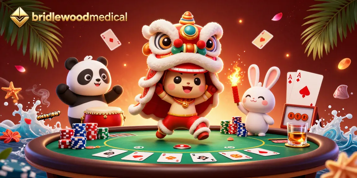 Gambang bridlewoodmedical saat bermain poker dengan dekorasi merah dan emas, menghadirkan keseruan permainan.