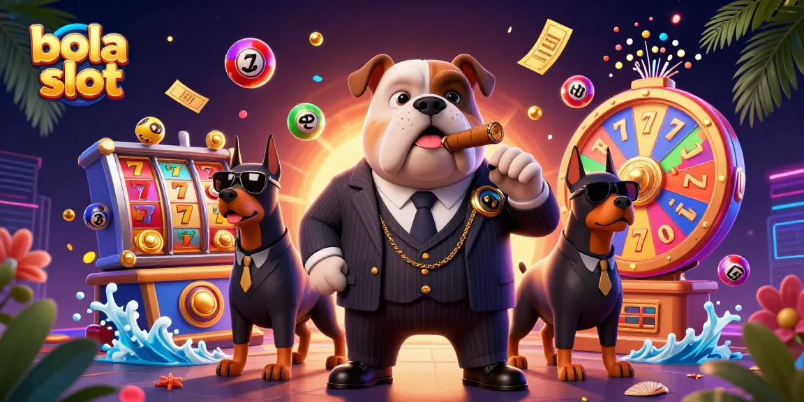 Engage with thrilling bola slot action featuring slot reels and a mafia-themed design.
