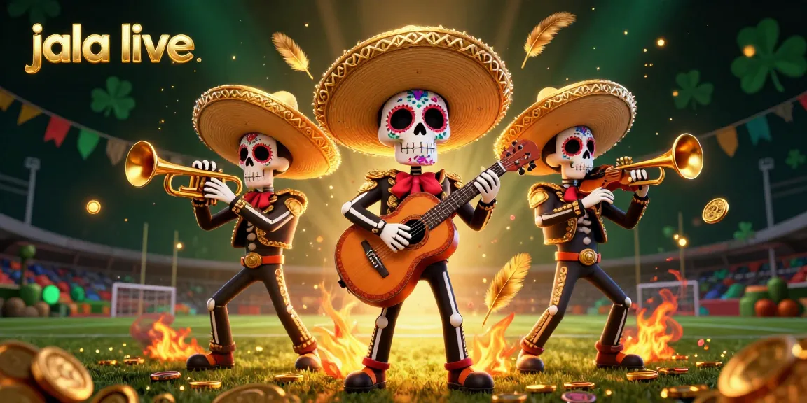 Experience jala live action with dynamic skeleton mariachis and vivid sports betting elements.