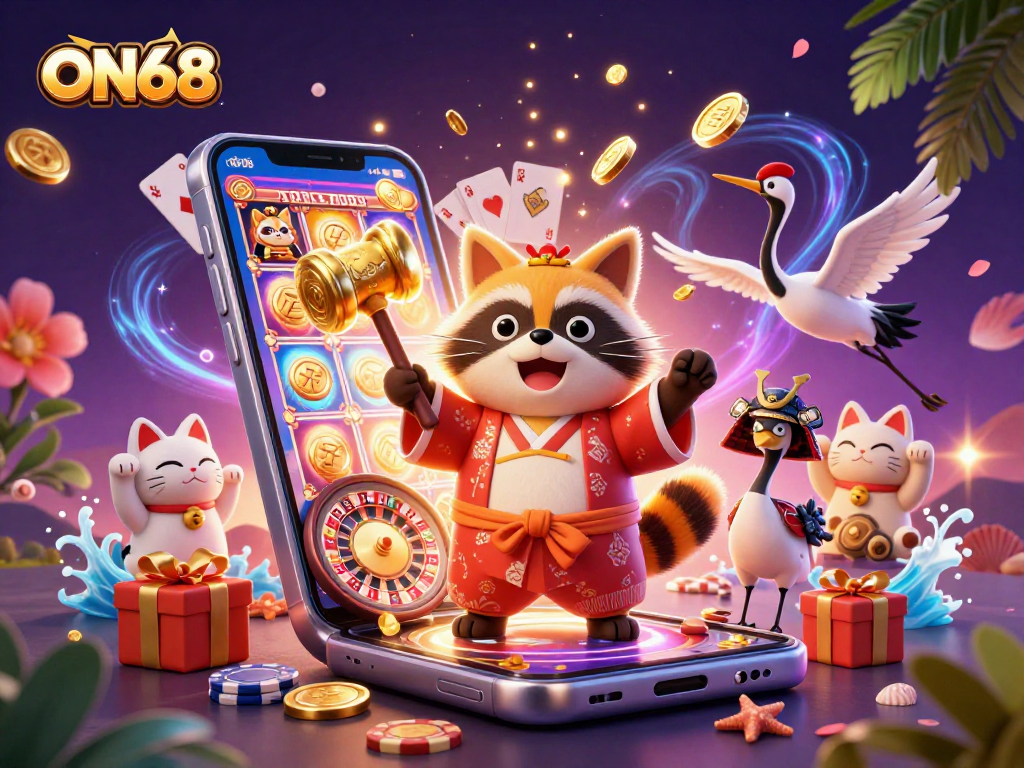 Experience the thrill of ON68 with vibrant characters and dynamic gaming elements!