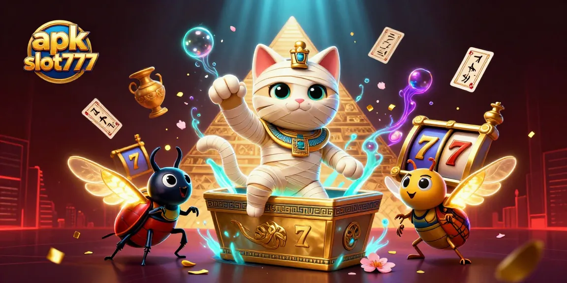 Experience thrilling gameplay with apk slot777, featuring a vibrant pyramid casino scene.