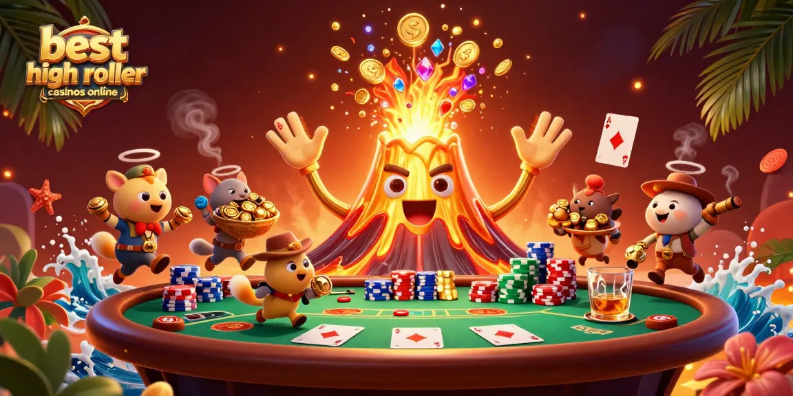Discover exciting gameplay at the best high roller casinos online with a vibrant casino scene bursting with action.