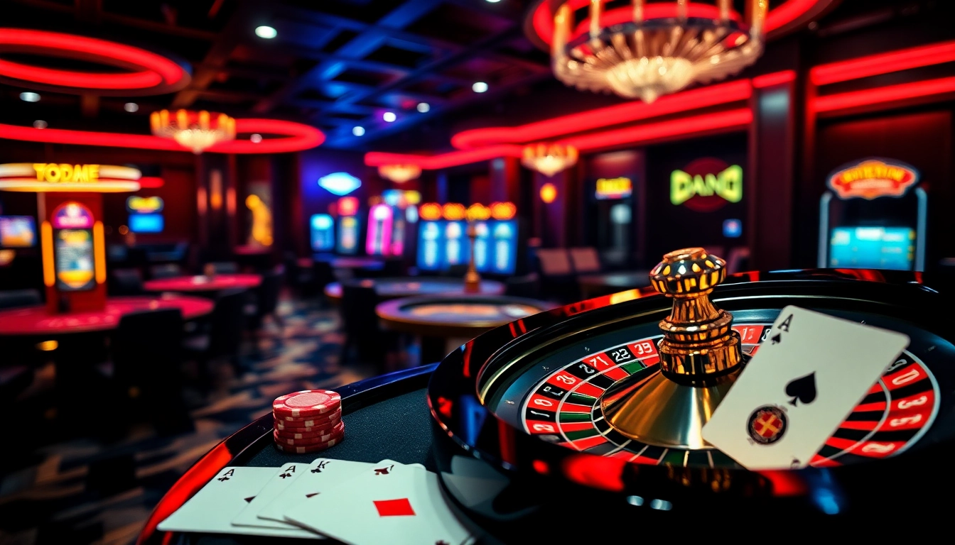 Menangkan permainan buntogel dengan suasana kasino mewah dan semarak yang penuh warna.