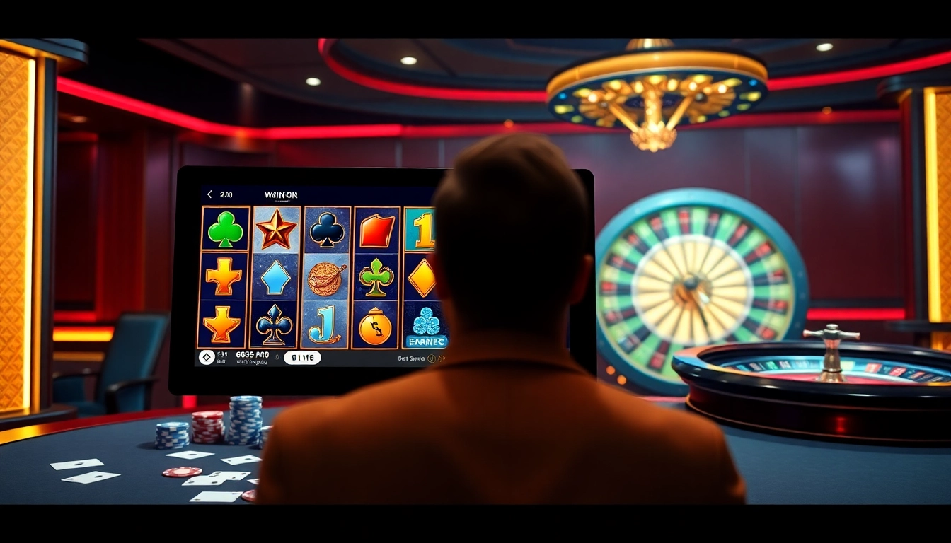 Engaging in thrilling online gambling at BLACKOWL88 with vibrant casino visuals.