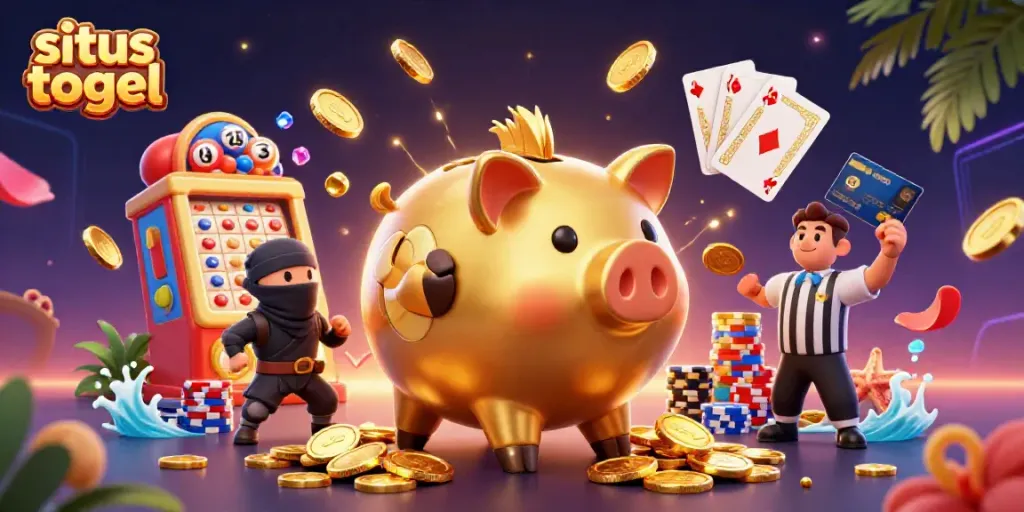 Menangkan angka di situs togel dengan piggy bank emas dan ninja wallet dalam aksi menggiurkan.