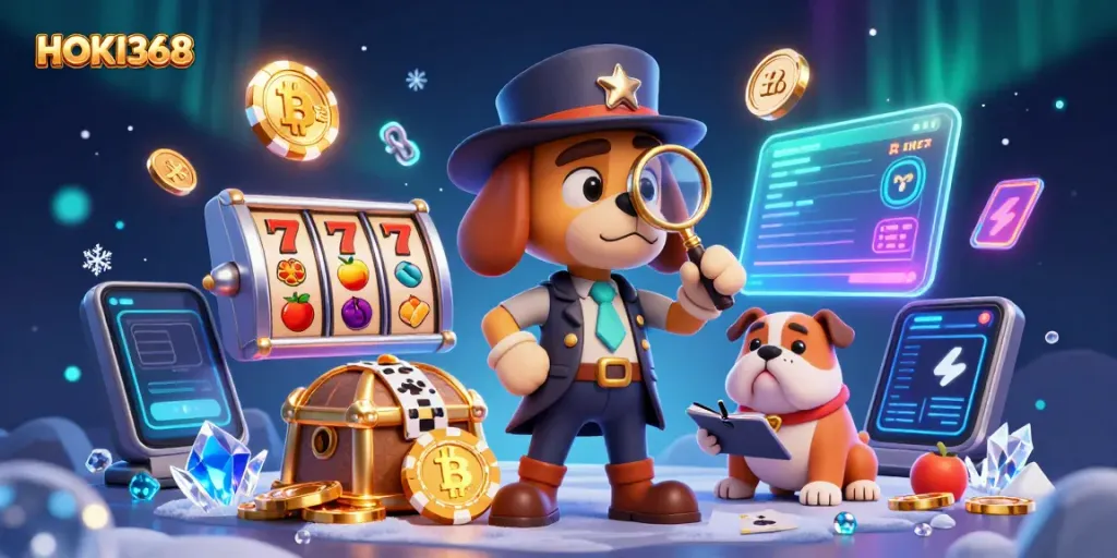 Explore HOKI368's vibrant slot gaming scene with engaging characters and thrilling game elements.