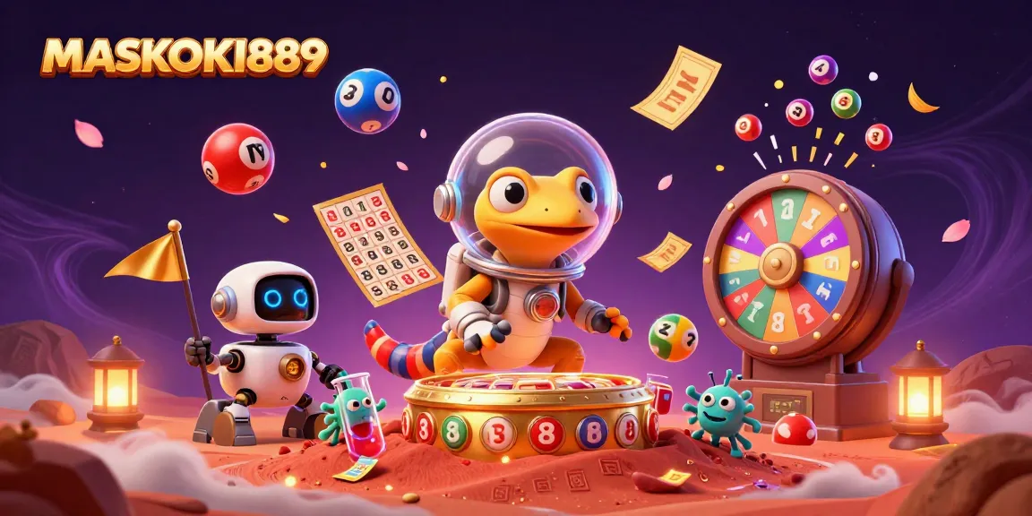 Experience winning moments with MASKOKI889 in a vibrant Martian casino adventure.
