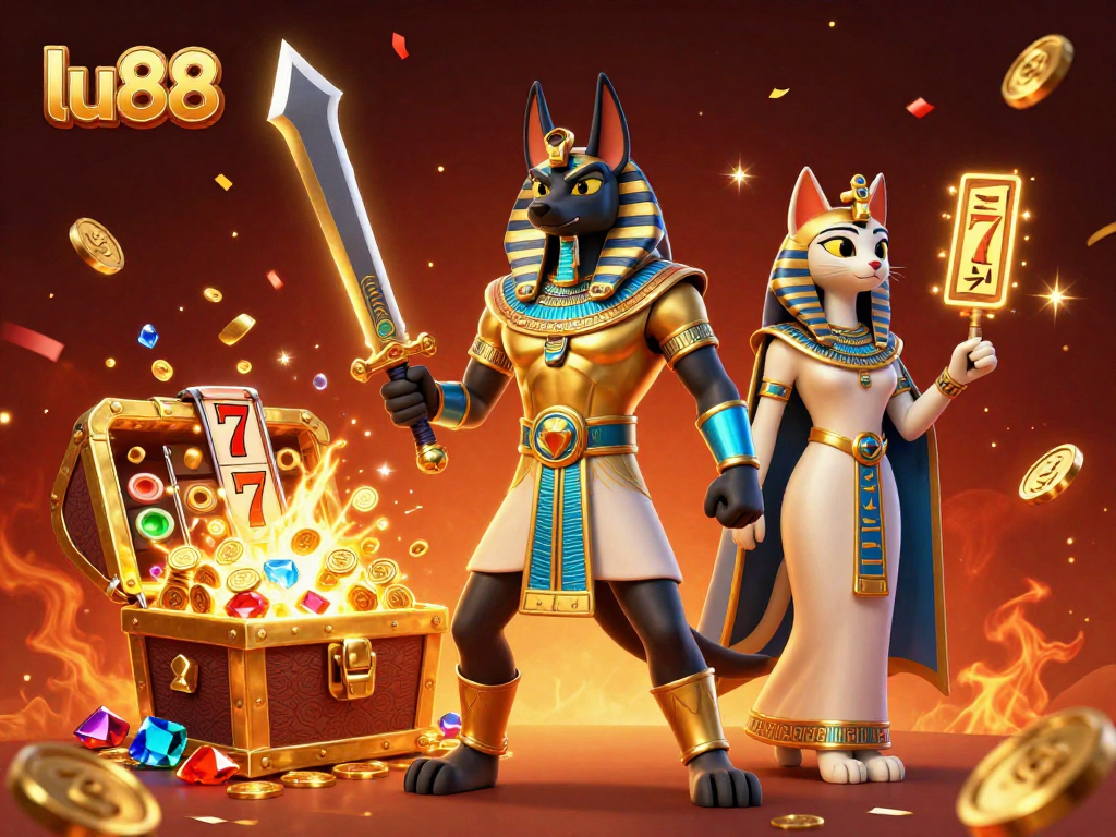 Spin to win in lu88 with exciting slot adventures featuring Anubis and treasures!