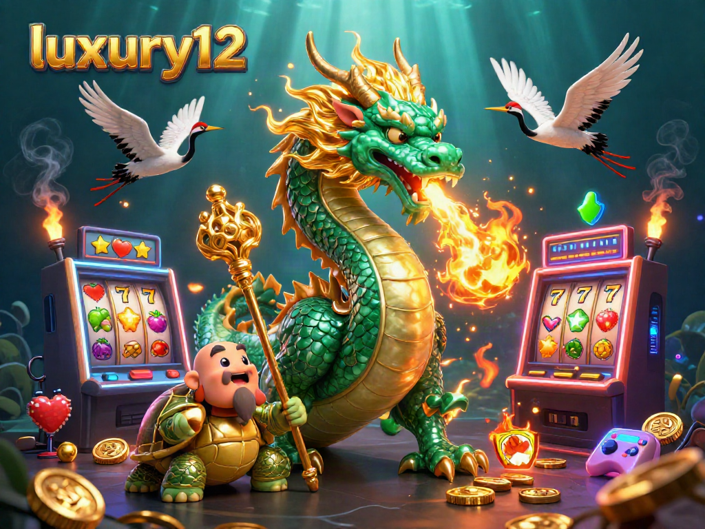 Experience luxury12 with a dynamic casino adventure featuring a jade dragon, turtle sage, and lucky cranes.