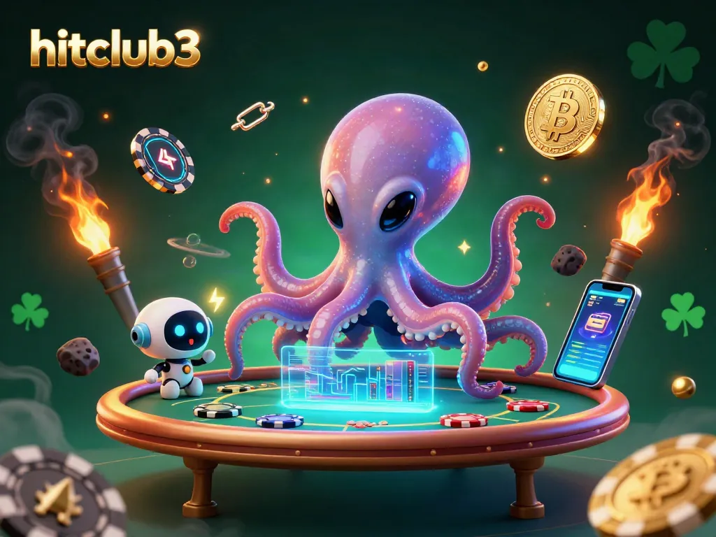Join hitclub3 and experience thrilling poker action with vibrant alien characters and crypto elements.