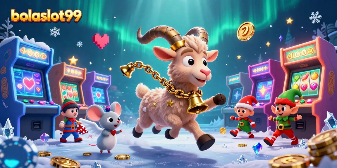 Engage in bolaslot99's vibrant animated casino scene with festive characters and gambling elements.