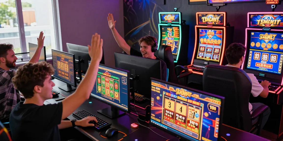 Engaging tempototo alternatif gaming scene featuring excited players celebrating wins in various online games.