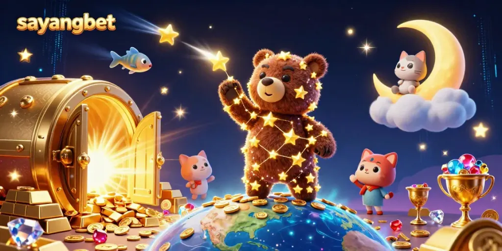 Experience thrilling wins at sayangbet with magical 3D characters immersed in casino treasures.