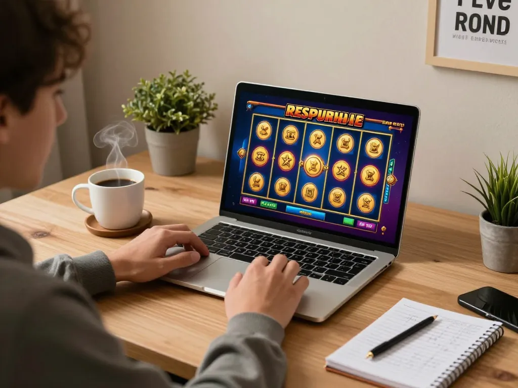 Engaging in gameplay on SIS4D slot platform, highlighting online gaming with strategies.