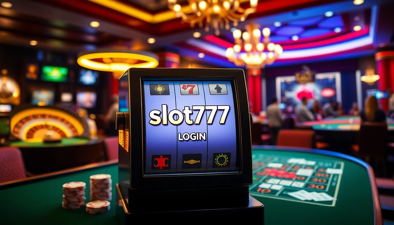 Experience the thrill of slot777 login at a luxurious casino filled with vibrant games and excitement.