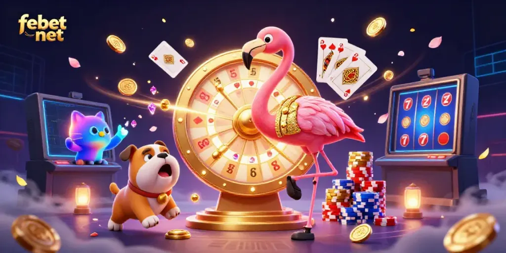 Play exciting games with febet net in this vibrant, dynamic casino scene.