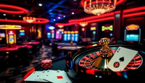 Menangkan permainan buntogel dengan suasana kasino mewah dan semarak yang penuh warna.