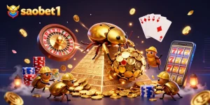 Spin big wins at saobet1 with thrilling casino games and rich golden coins cascading everywhere.