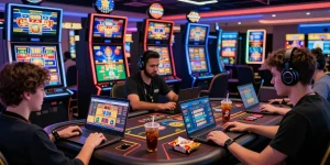 Pengalaman bermain di sulap338, platform permainan online terbaik, dengan pemain terlibat dalam permainan slot yang menarik.