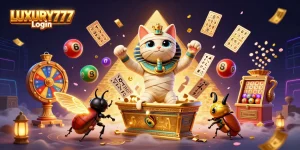 LUXURY777 Login untuk menikmati pengalaman bermain dalam ilustrasi kasino yang penuh warna dan menarik.