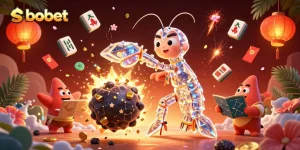 SBOBET enhances gaming excitement with a vibrant scene featuring galactic samurai and golden treasures.
